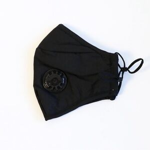 Black facial mask filter cotton fabric virus allergies protection new reusable
